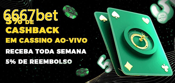 Promoções do cassino ao Vivo 6667bet